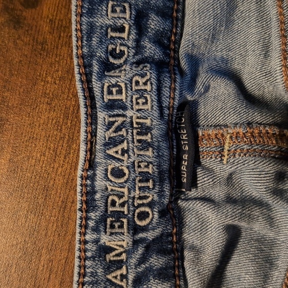 American Eagle Straight Leg SUPER STRETCH Skinny Jeans SZ 12 x-long - Picture 6 of 9